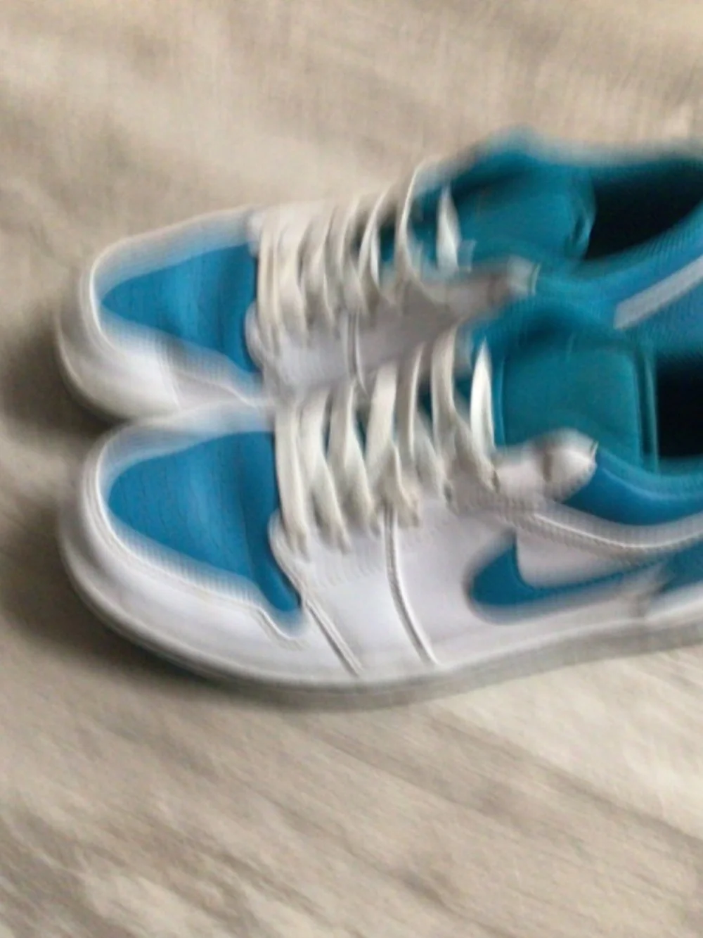 Aqua and White Jordan 1
